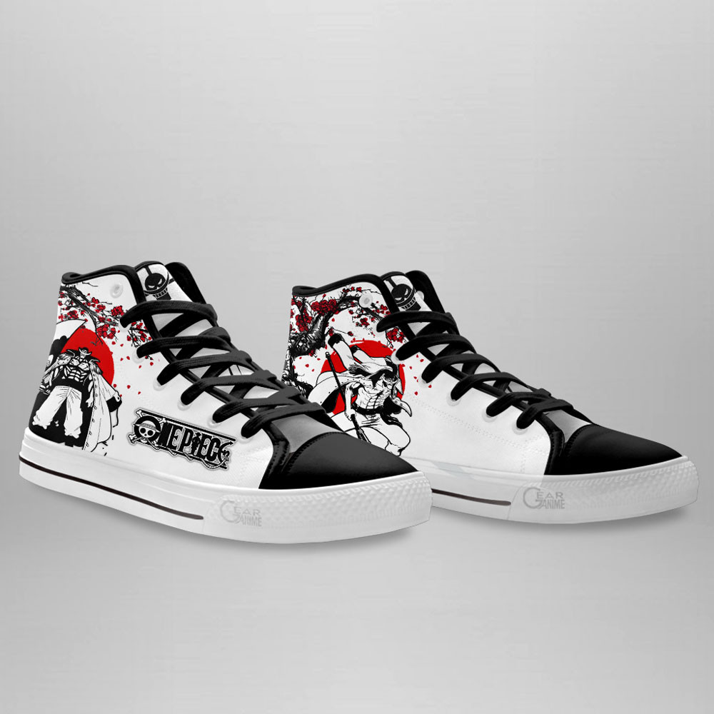 Edward Newgate High Top Shoes Custom One Piece Anime Japan Style