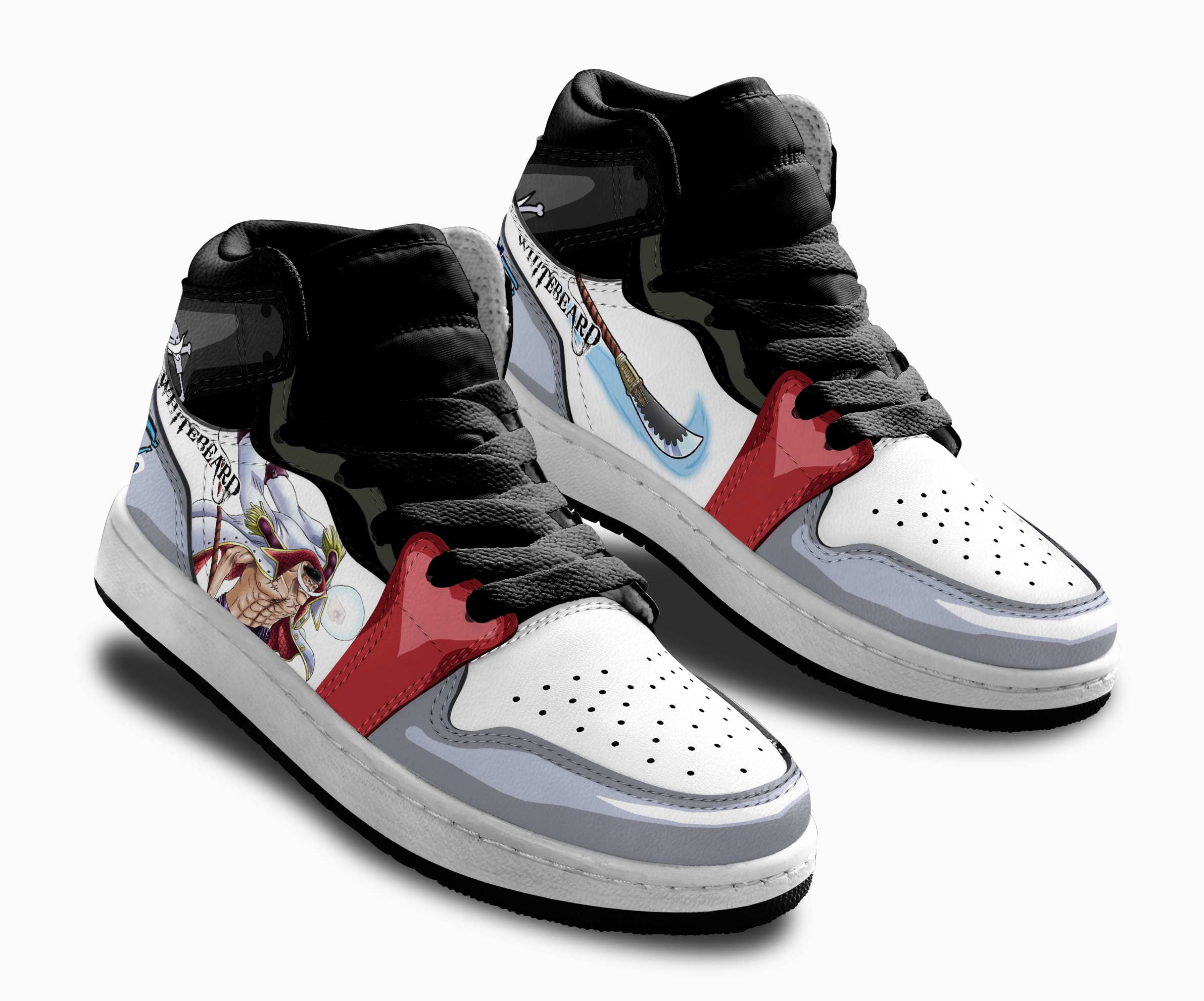 Edward Newgate Kids Sneakers Custom One Piece Anime Shoes For Kids