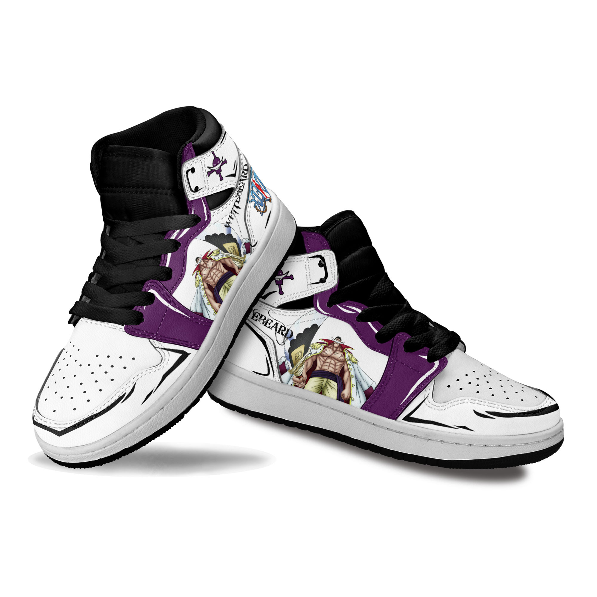 Edward Newgate Kids Sneakers Whitebeard Custom Anime One Piece Shoes For Kids