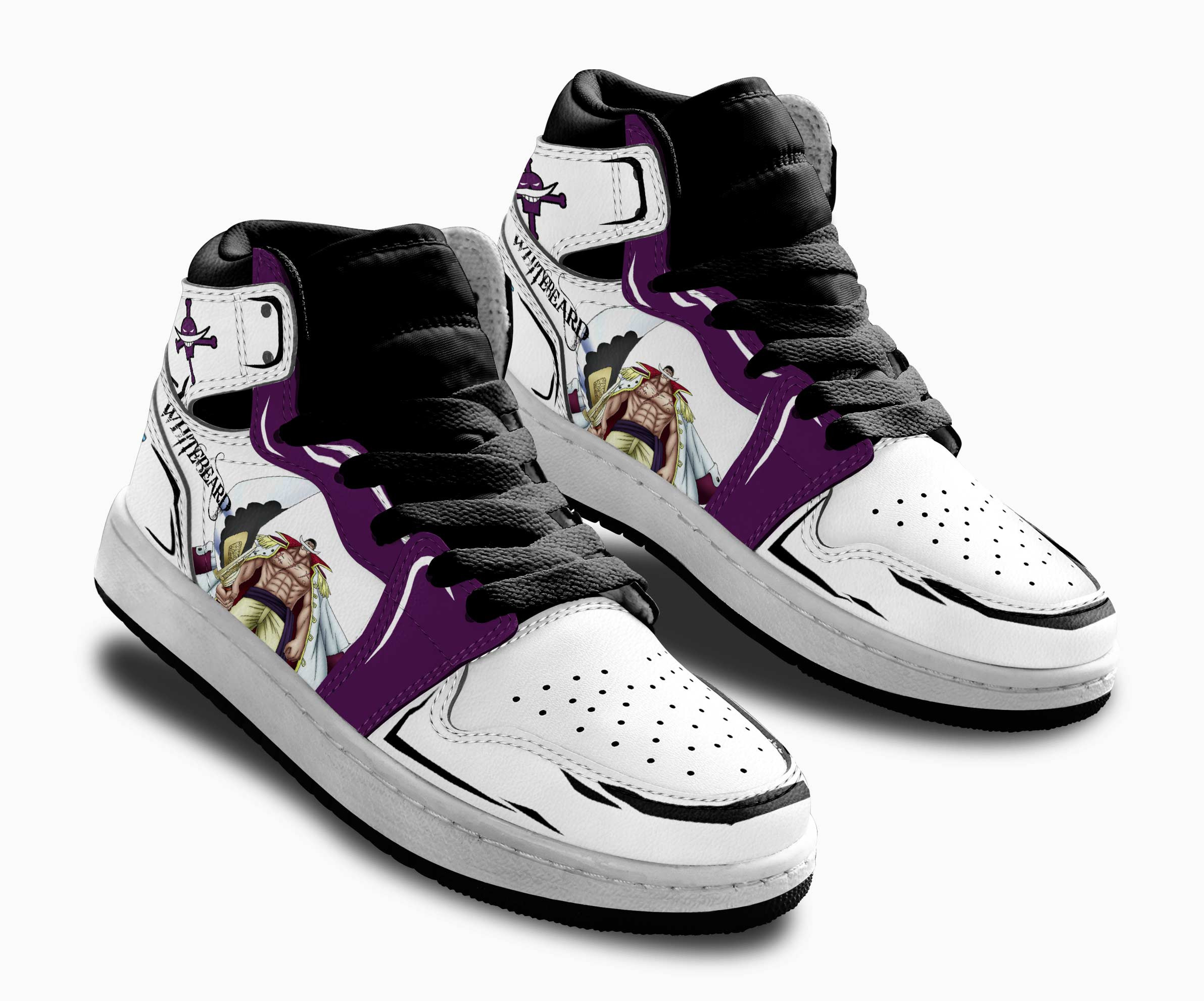 Edward Newgate Kids Sneakers Whitebeard Custom Anime One Piece Shoes For Kids