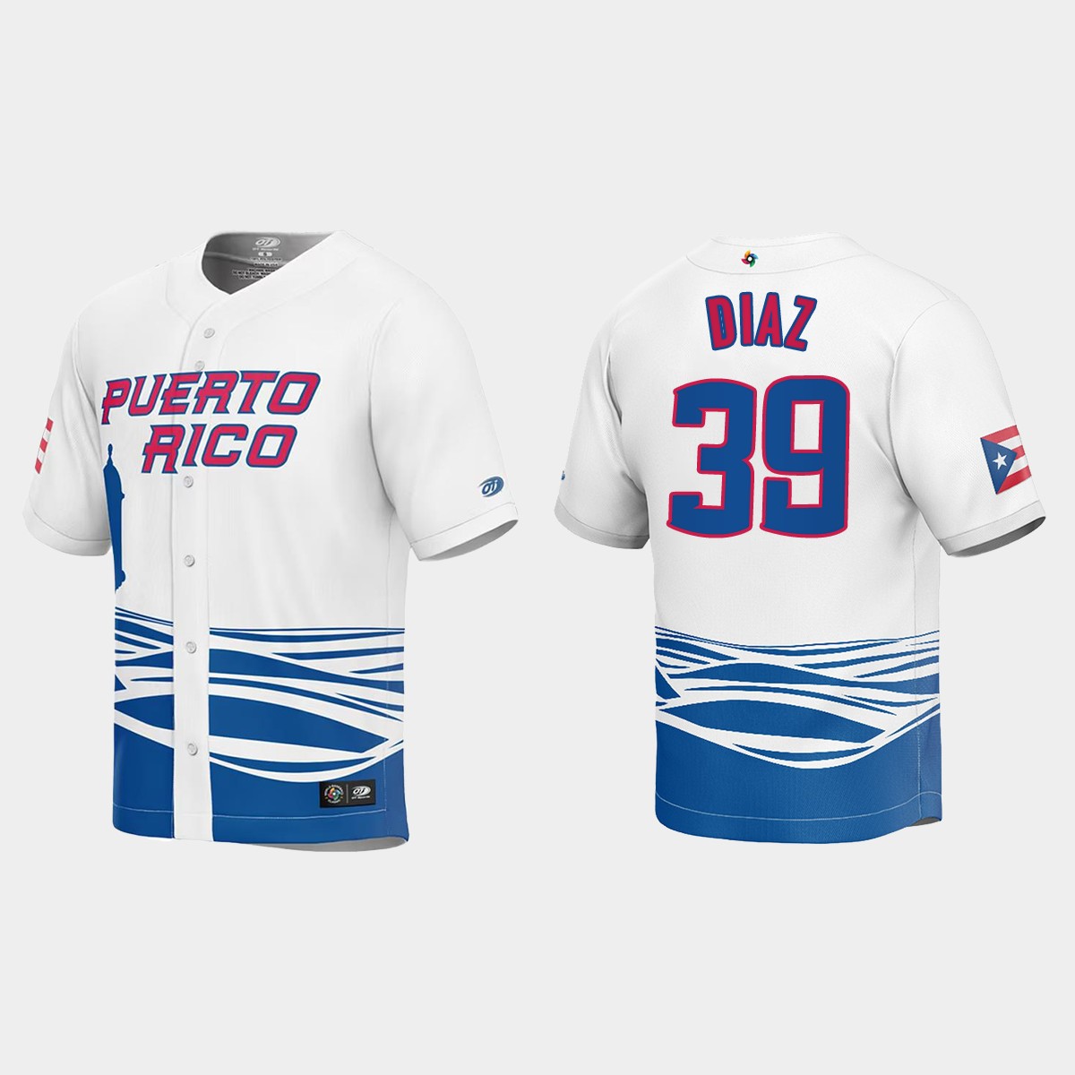 Edwin Diaz Puerto Rico 2023 World Classic Jersey - White