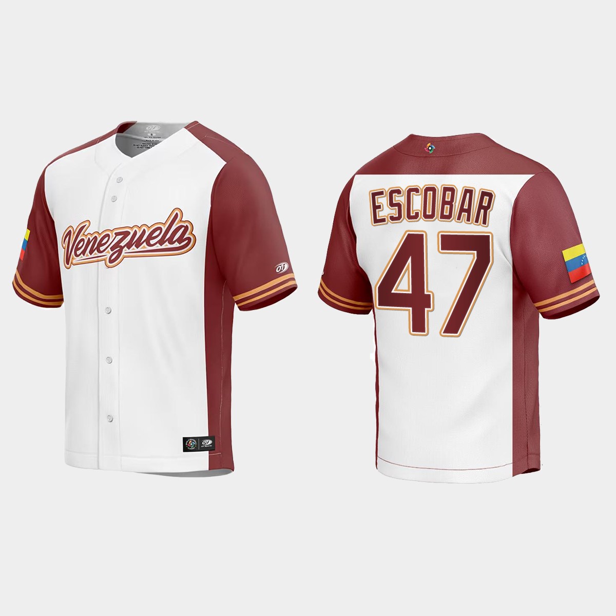 Edwin Escobar Venezuela 2023 World Classic Jersey - White
