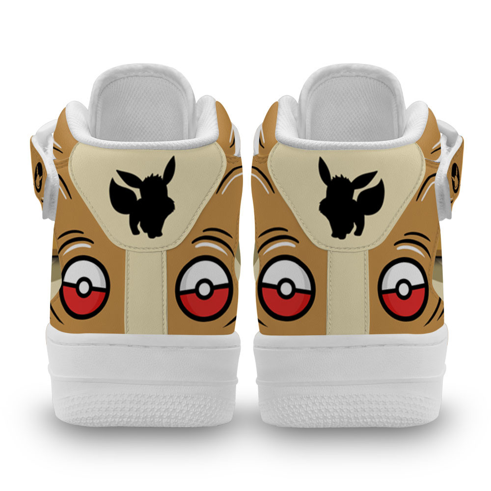 Eevee Air Mid Shoes Custom For Pokemon Anime Fans