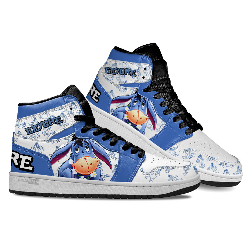 Eeyore J1 Shoes For Cartoon Fans Sneakers, Air Jordan Hightop