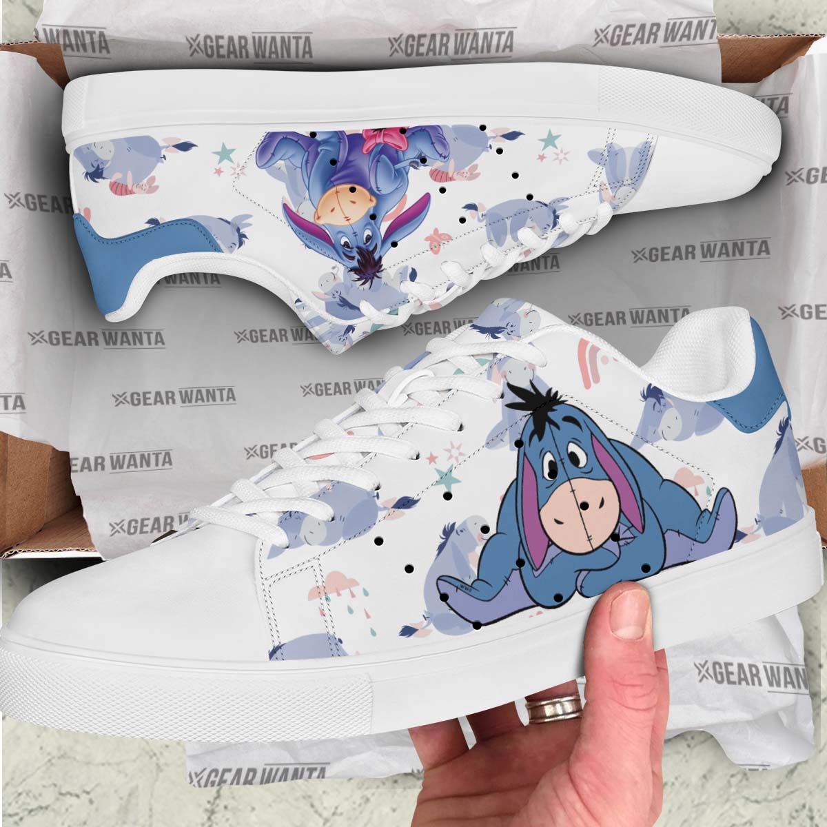 Eeyore Skate Shoes Custom Winnie The Pooh Sneakers For Fans