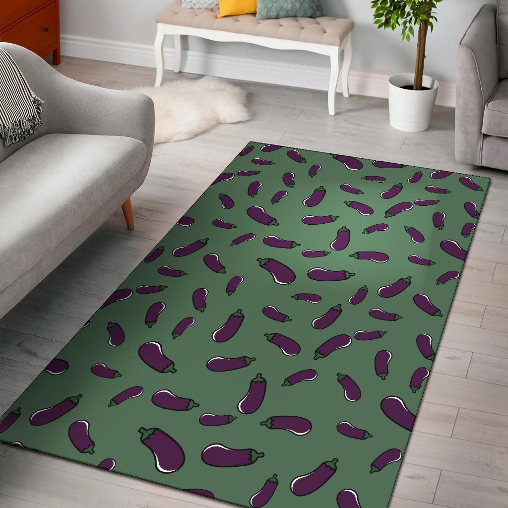 Eggplant Pattern Print Area Limited Edition Rectangle Rug