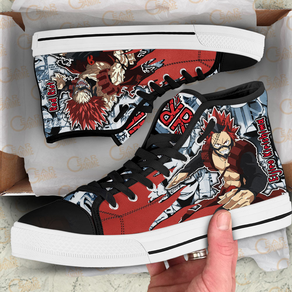 Eijiro Kirishima High Top Shoes Custom My Hero Academia Anime Sneakers