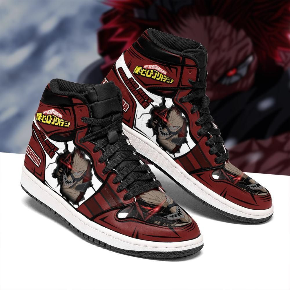 Eijirou Kirishima My Hero Academia anime 1 High Top Air Jordan Sneaker, Air Jordan Hightop