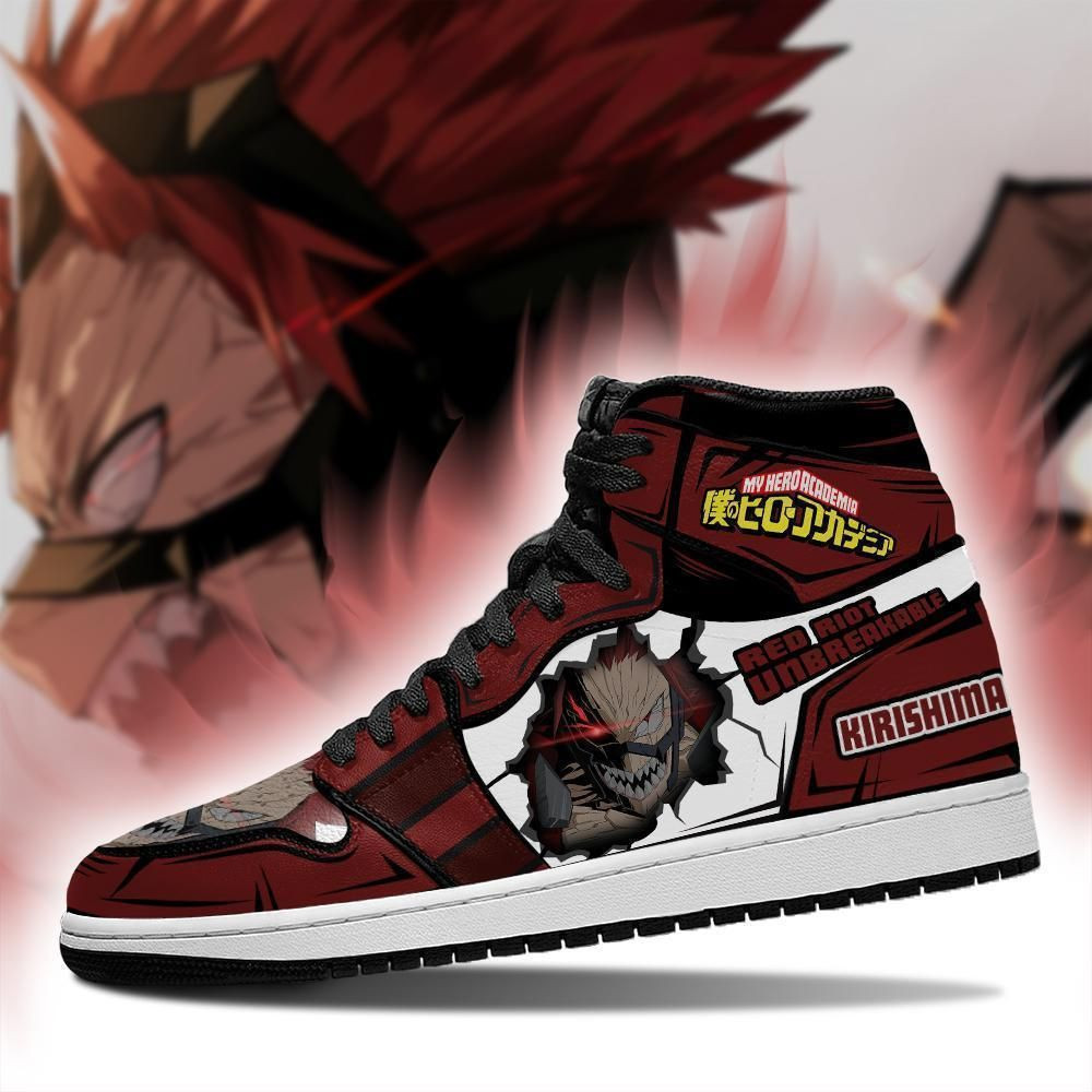 Eijirou Kirishima My Hero Academia anime 1 High Top Air Jordan Sneaker, Air Jordan Hightop