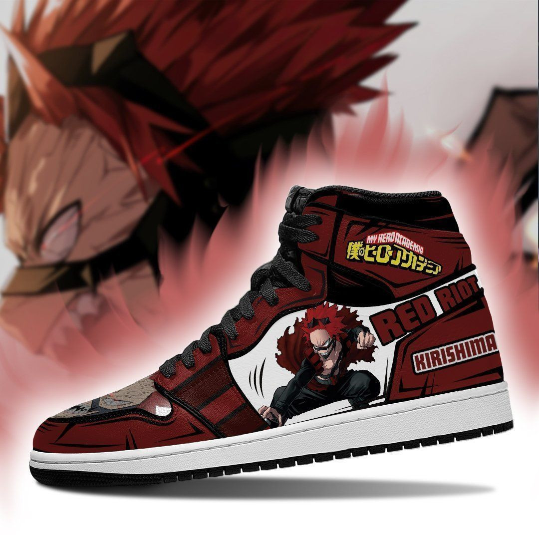 Eijirou Kirishima My Hero Academia anime 2 High Top Air Jordan Sneaker, Air Jordan Hightop