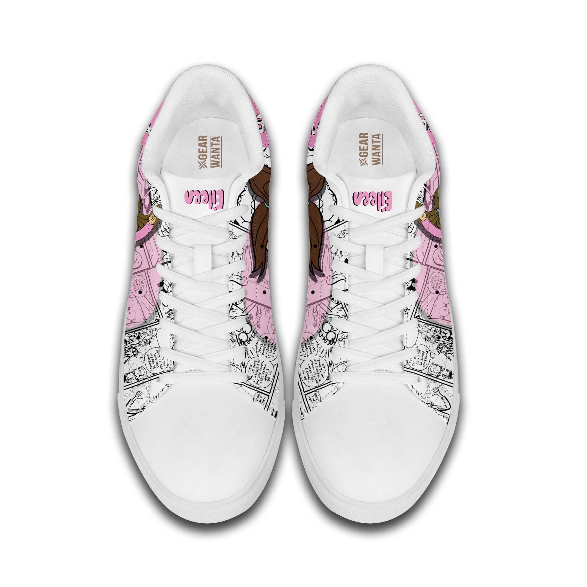 Eileen Roberts Regular Show Skate Shoes Custom Comic Style