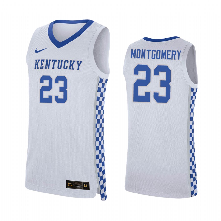 EJ Montgomery Kentucky Wildcats #23 College Jersey - White