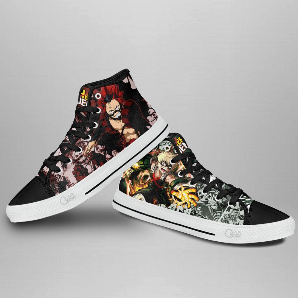 Ejiro and Bakugo High Top Shoes Custom Anime My Hero Academia Sneakers