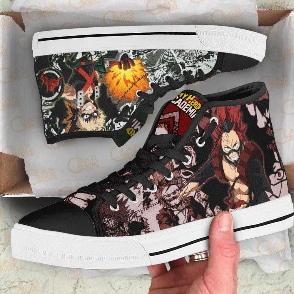 Ejiro and Bakugo High Top Shoes Custom Anime My Hero Academia Sneakers