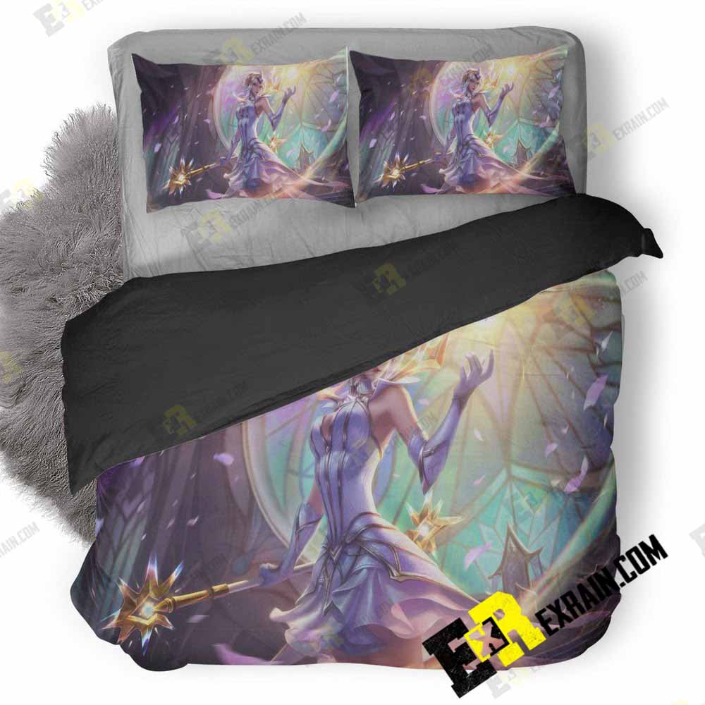 Elementalist Lux Splash Art League Of Legends Ax 3D Customized Duvet Cover Bedding Set