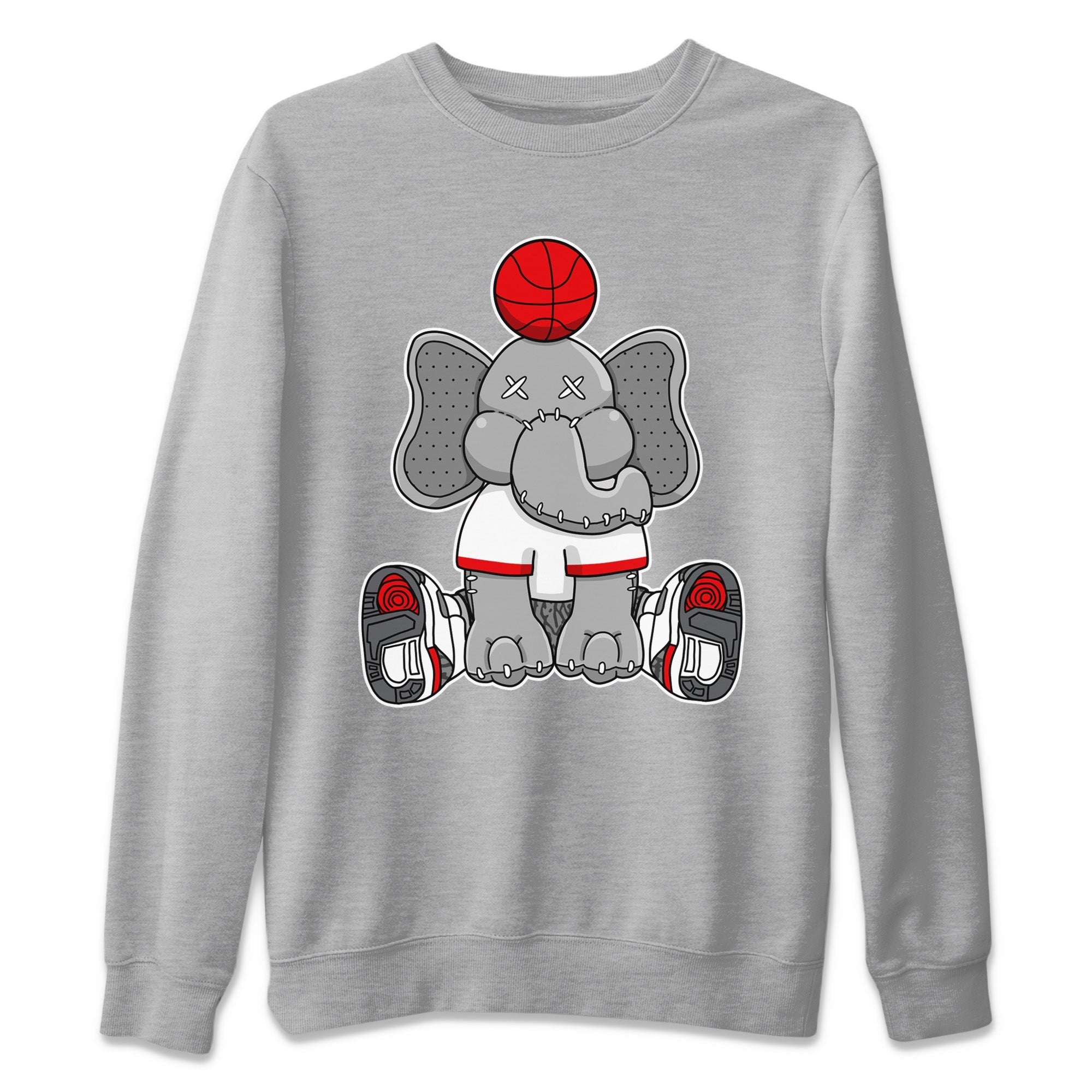 Elephant Doll Unisex Sweater – Air Jordan 3 Fire Red, Sneakers Matching Sweater