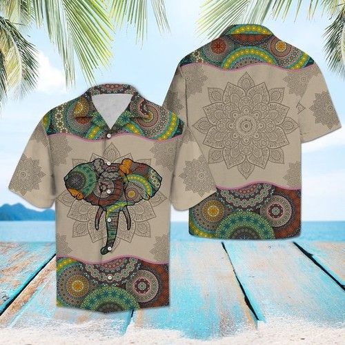Elephant Mandala Hawaiian Shirt Summer