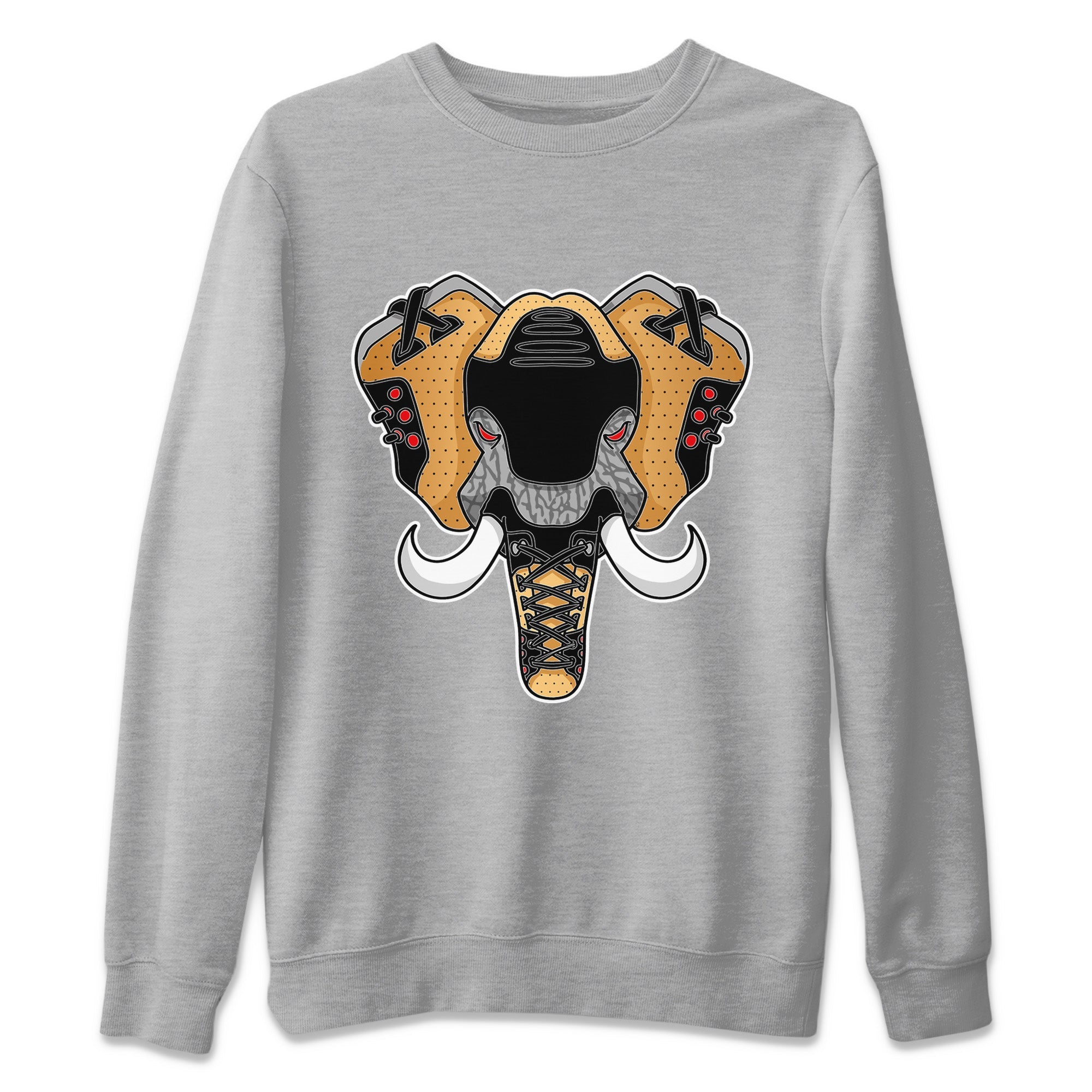 Elephant Symbol Unisex Sweater – Air Jordan 3 Black Gold, Sneakers Matching Sweater