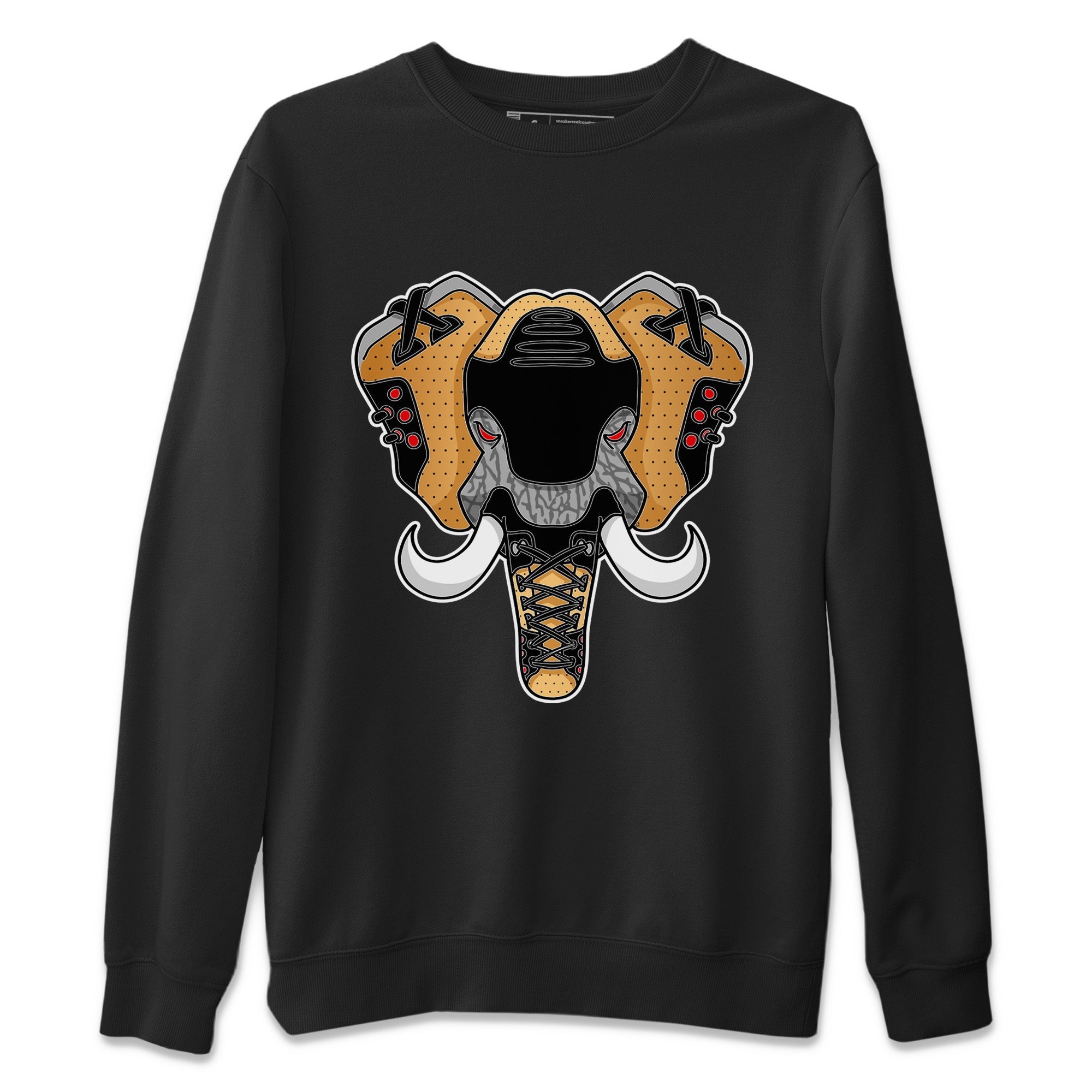 Elephant Symbol Unisex Sweater – Air Jordan 3 Black Gold, Sneakers Matching Sweater