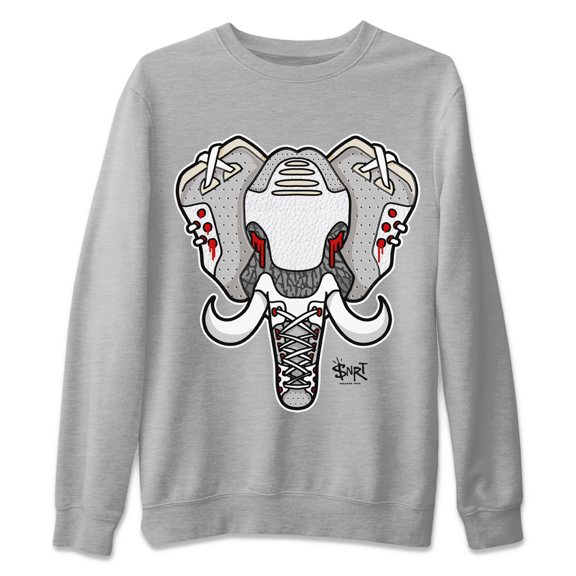 Elephant Symbol Unisex Sweater – Air Jordan 3 White Cement, Sneakers Matching Sweater