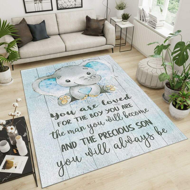 Elephants Area Rectangle Rug
