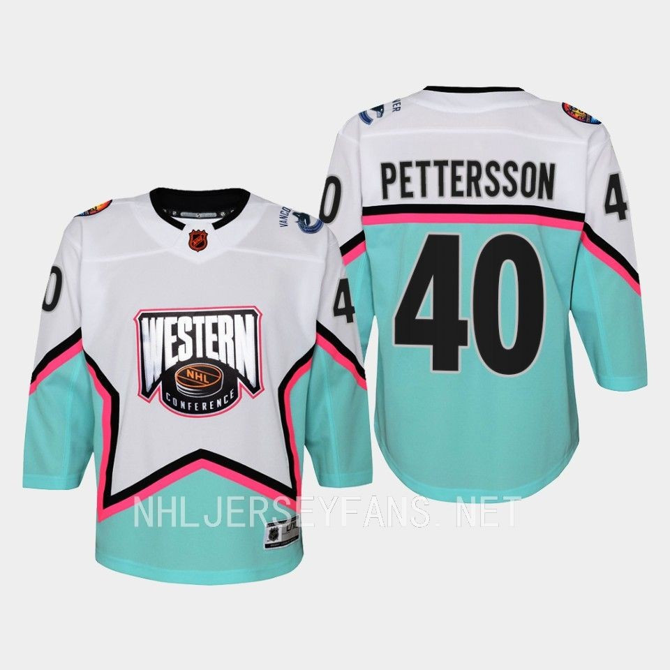 Elias Pettersson 40 Vancouver Canucks 2023 All-Star Game Stitched Jersey White Equipment