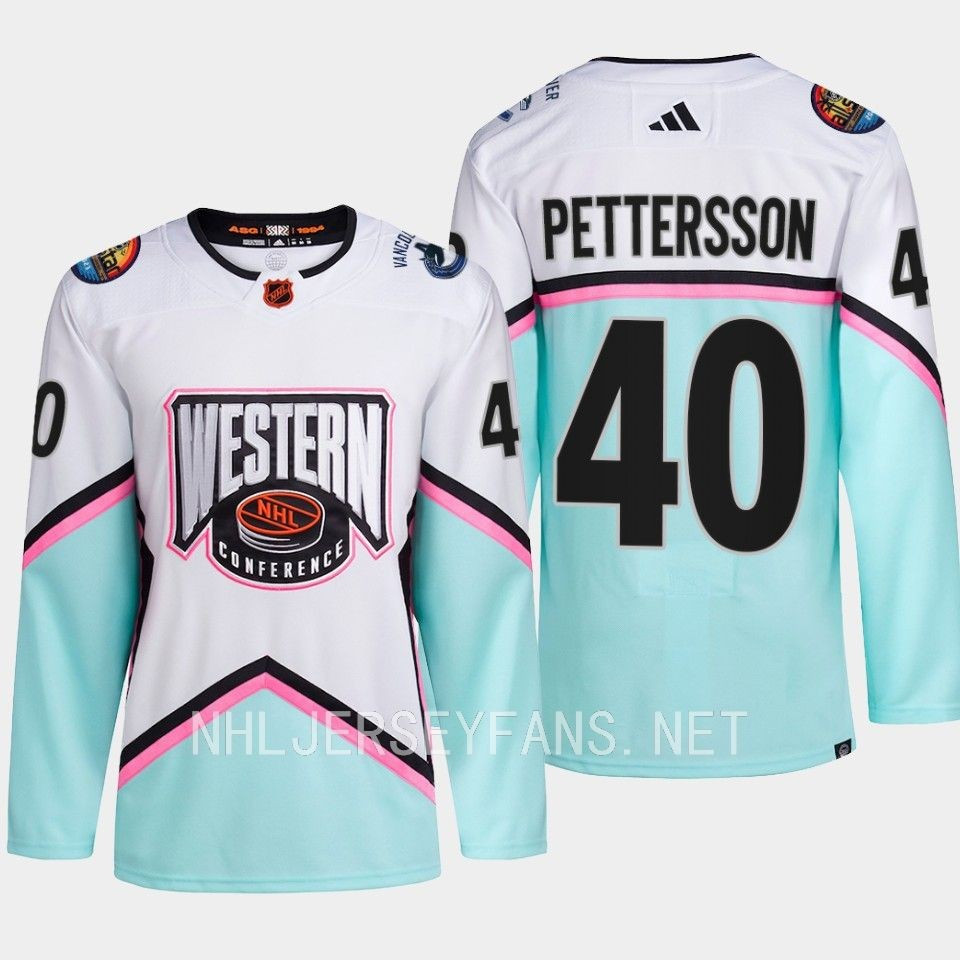 Elias Pettersson 40 Vancouver Canucks 2023 All-Star Game Stitched Jersey White Equipment