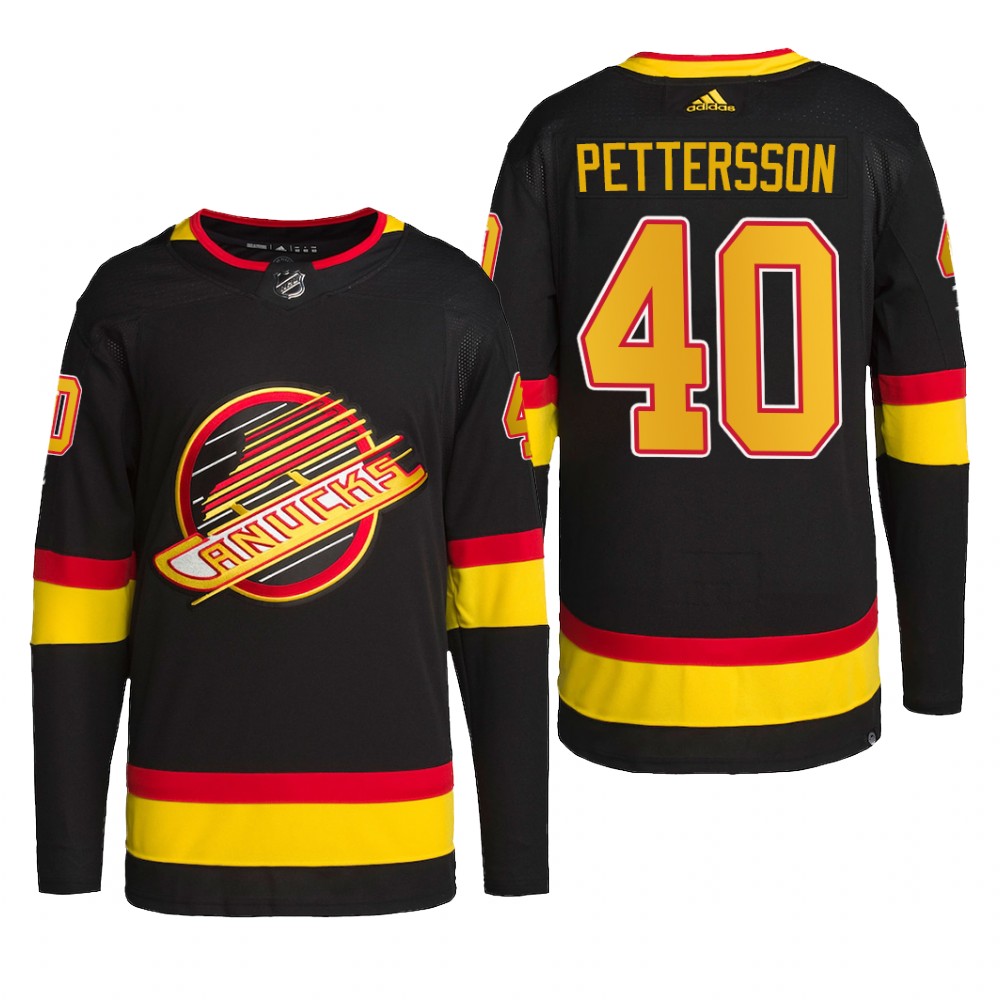 Elias Pettersson Vancouver Canucks Retro Jersey 2022 Black #40 Primegreen Pro Uniform