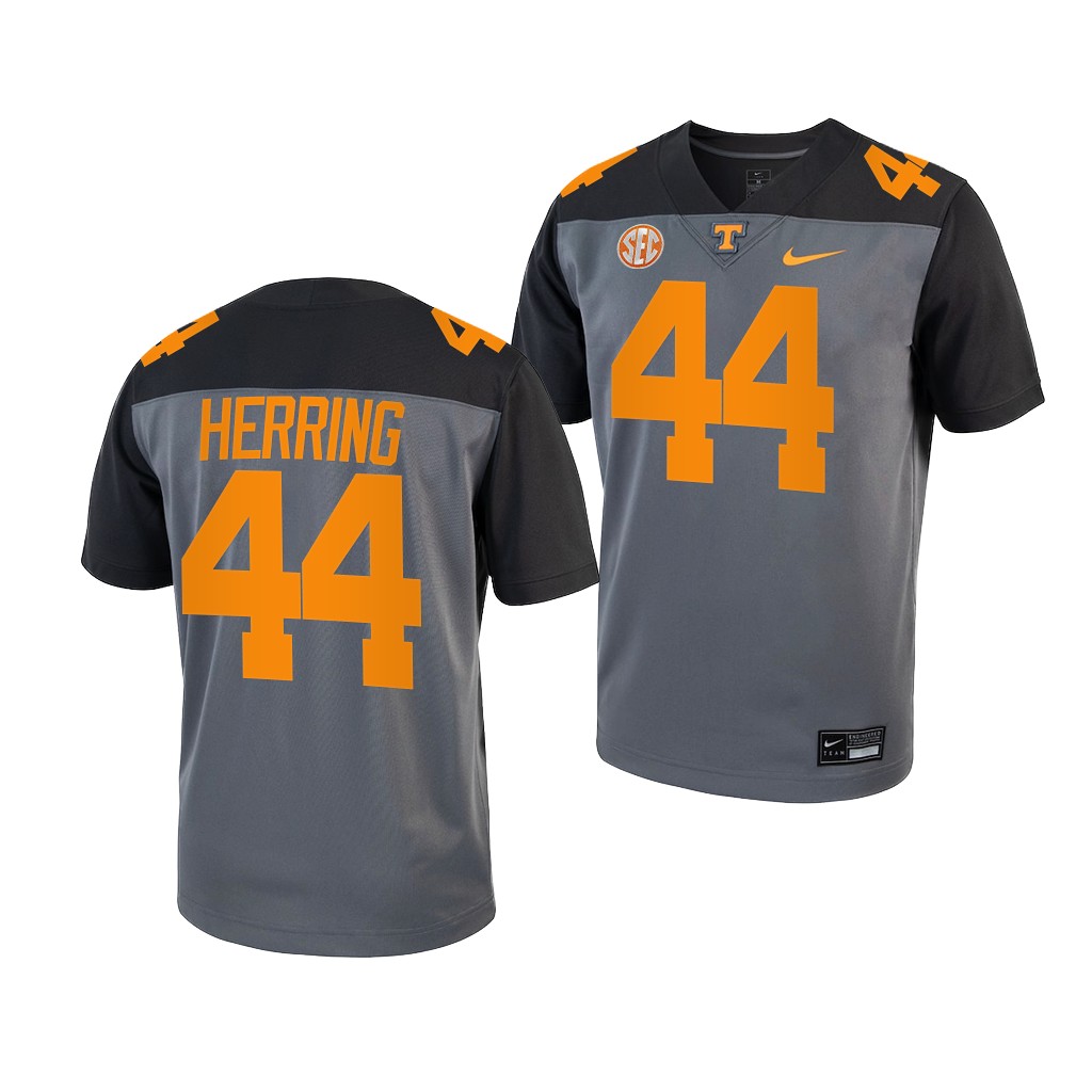 Elijah Herring Tennessee Volunteers Grey 2022 Smokey Grey Series Alternate Youth Jersey