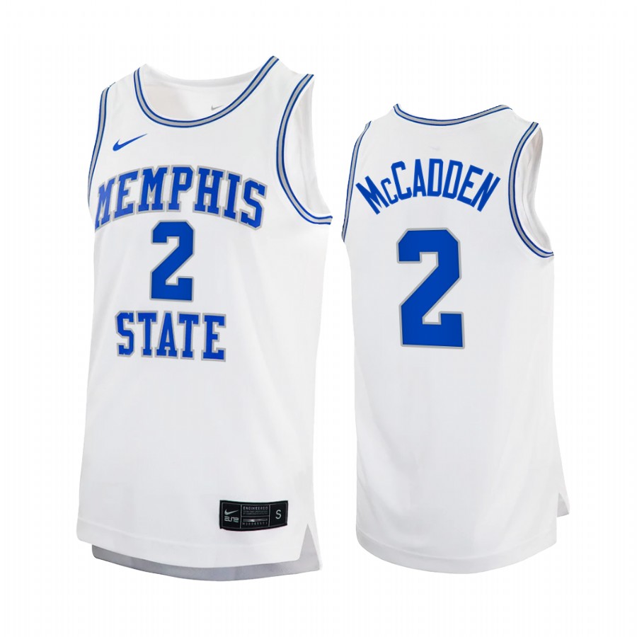 Elijah McCadden Memphis Tigers White Jersey 2022-23 College
