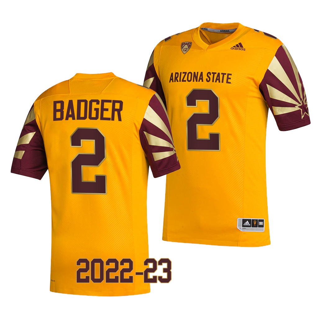 Elijhah Badger Arizona State Sun Devils 2022-23 Reverse Retro Jersey Men's Gold #2 Uniform