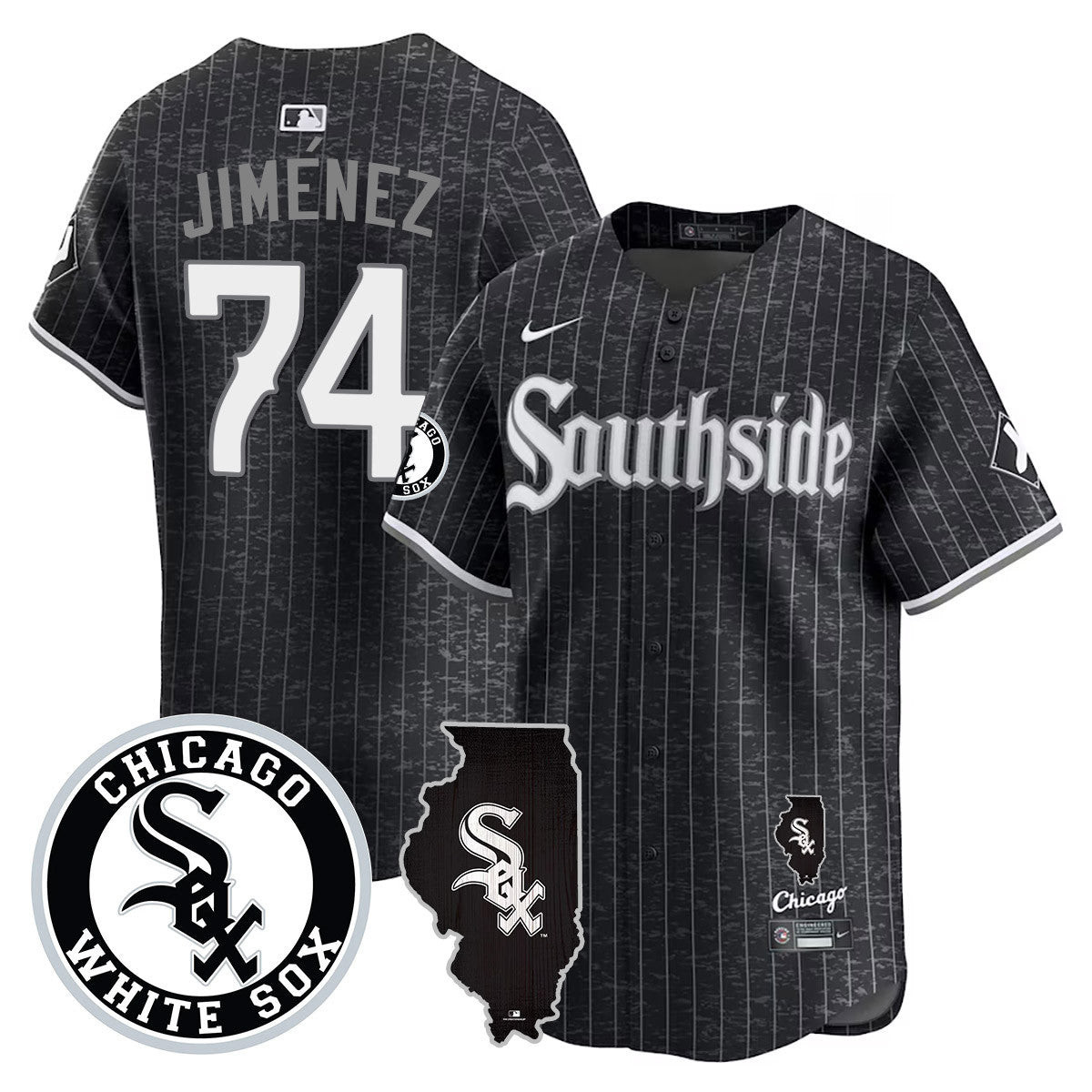 Eloy Jiménez Men's Chicago White Sox 2024 City Connect Vaper Premier Limited Jersey - All Stitched