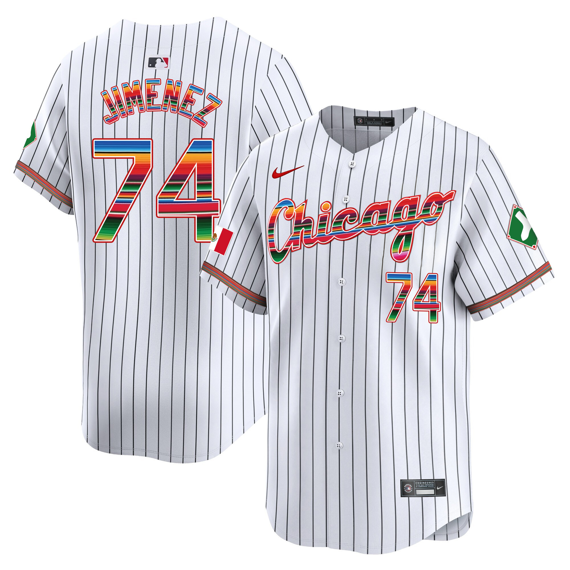 Eloy Jimenez Men's Chicago White Sox Mexico Vapor Premier Limited V3 Stripe Jersey - All Stitched