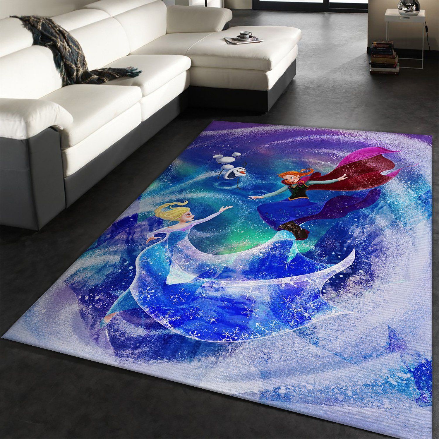 Elsa And Anna Rectangle Rug – Custom Size And Printing