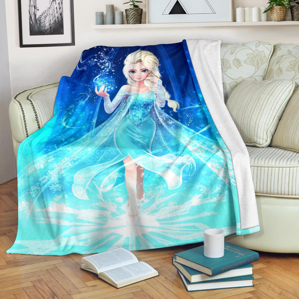 Elsa Frozen 2019 Sherpa Blanket Cozy Blanket Fleece Blanket