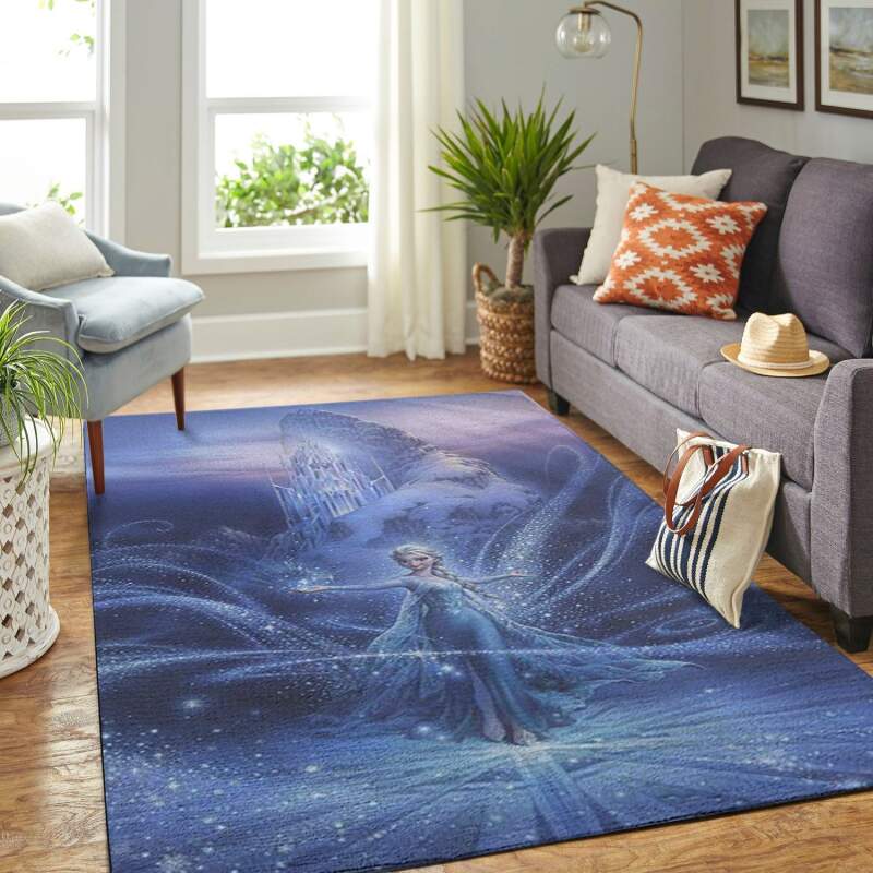 Elsa Frozen Queen Living Room Area Rectangle Rug