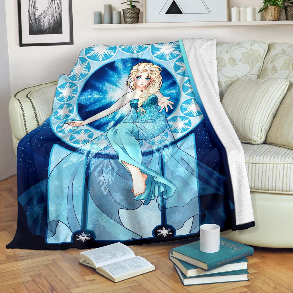 Elsa Frozen Sherpa Blanket Cozy Blanket Fleece Blanket