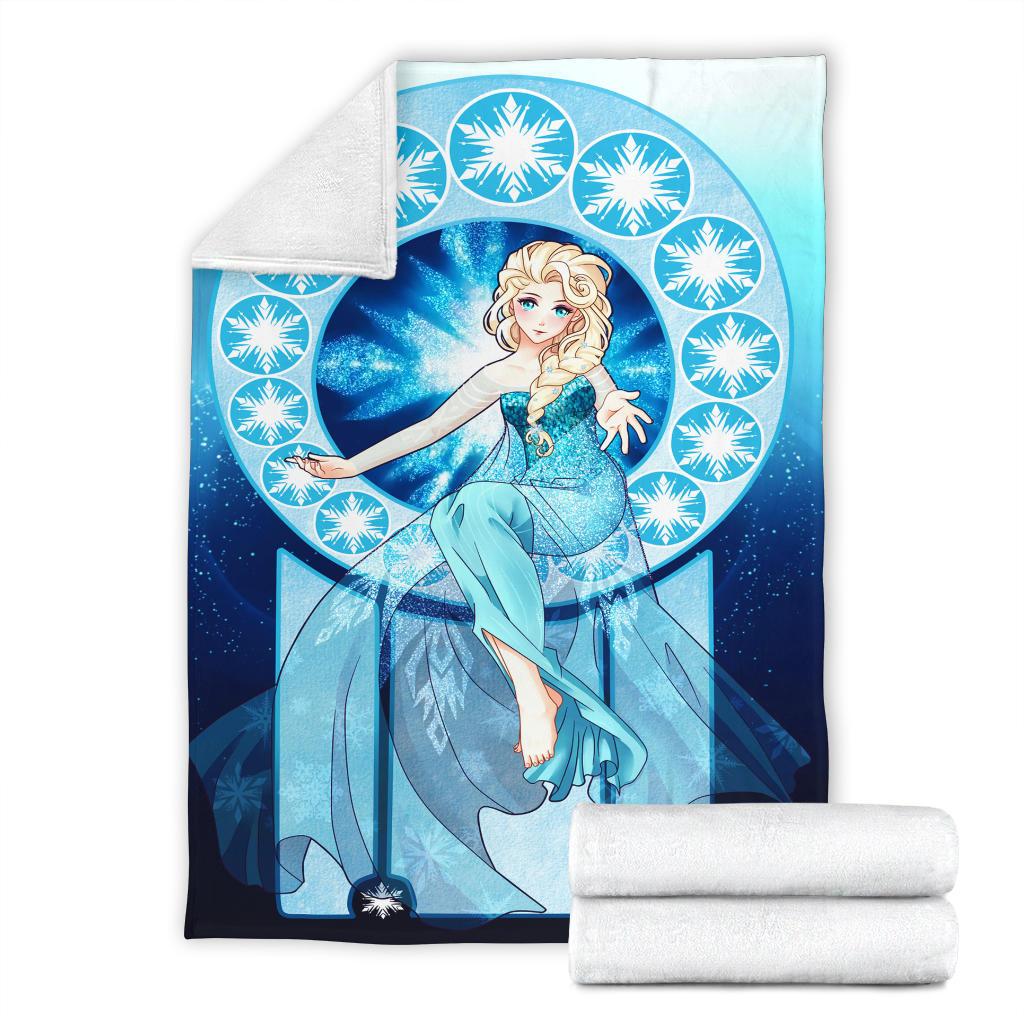 Elsa Frozen Sherpa Blanket Cozy Blanket Fleece Blanket