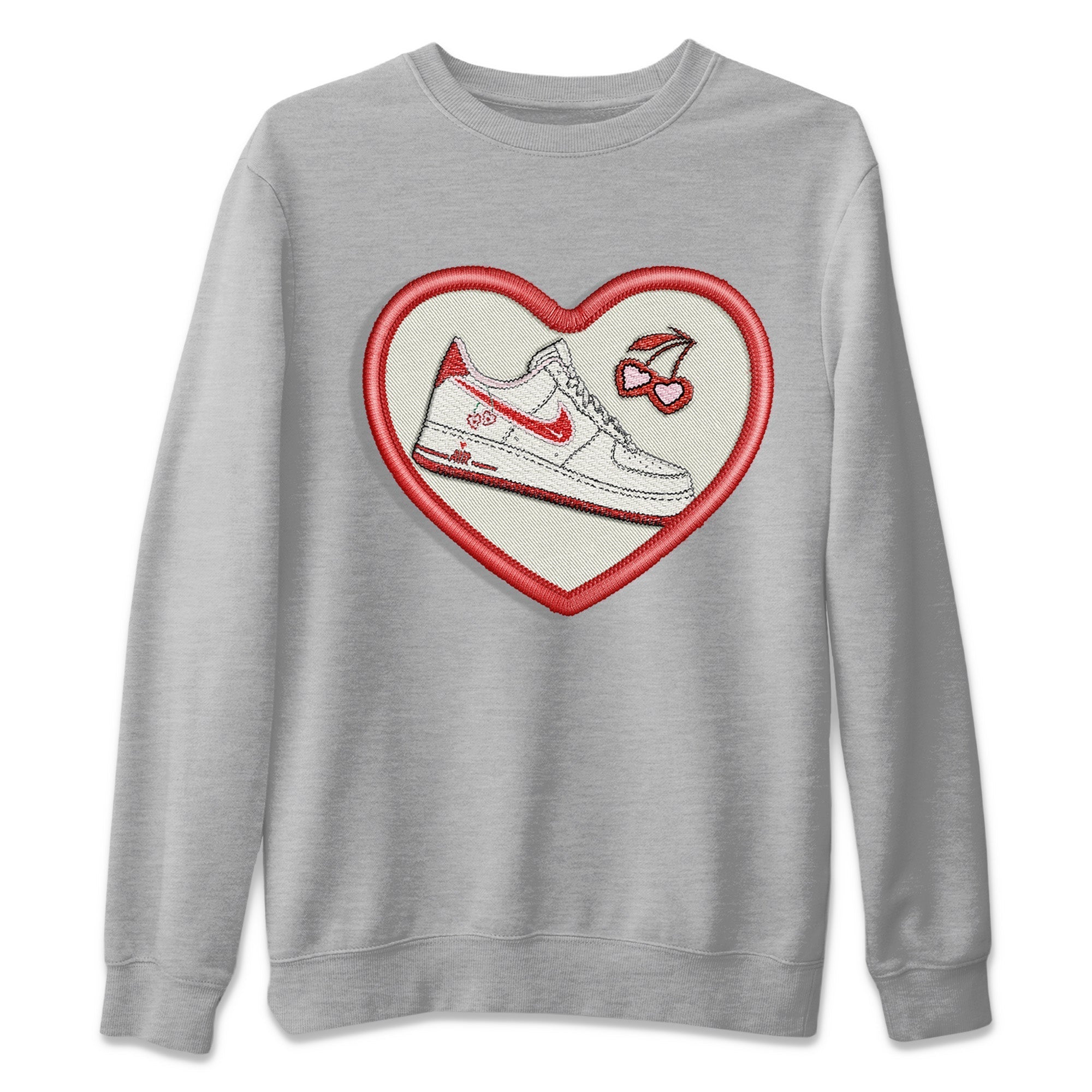 Embroidery Patch Unisex Sweater – Air Force 1 Valentines Day, Sneakers Matching Sweater