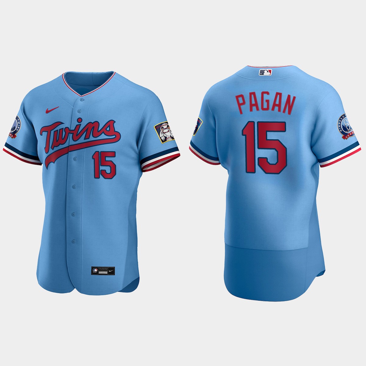 Emilio Pagan Minnesota Twins Alternate Jersey - Light Blue