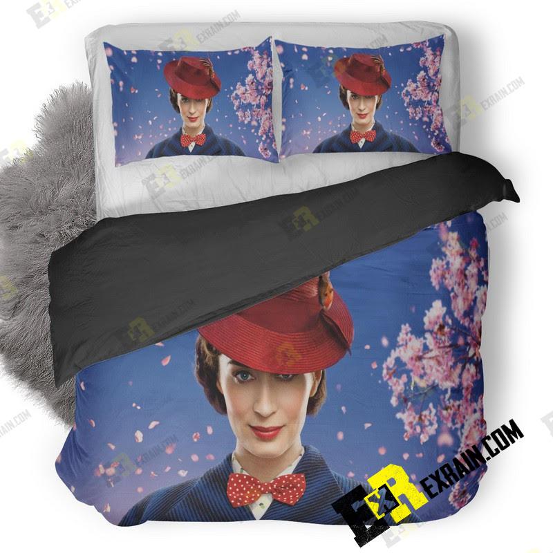 Emily Blunt Mary Poppins Returns 8K Wc 3D Customized Duvet Cover Bedding Set