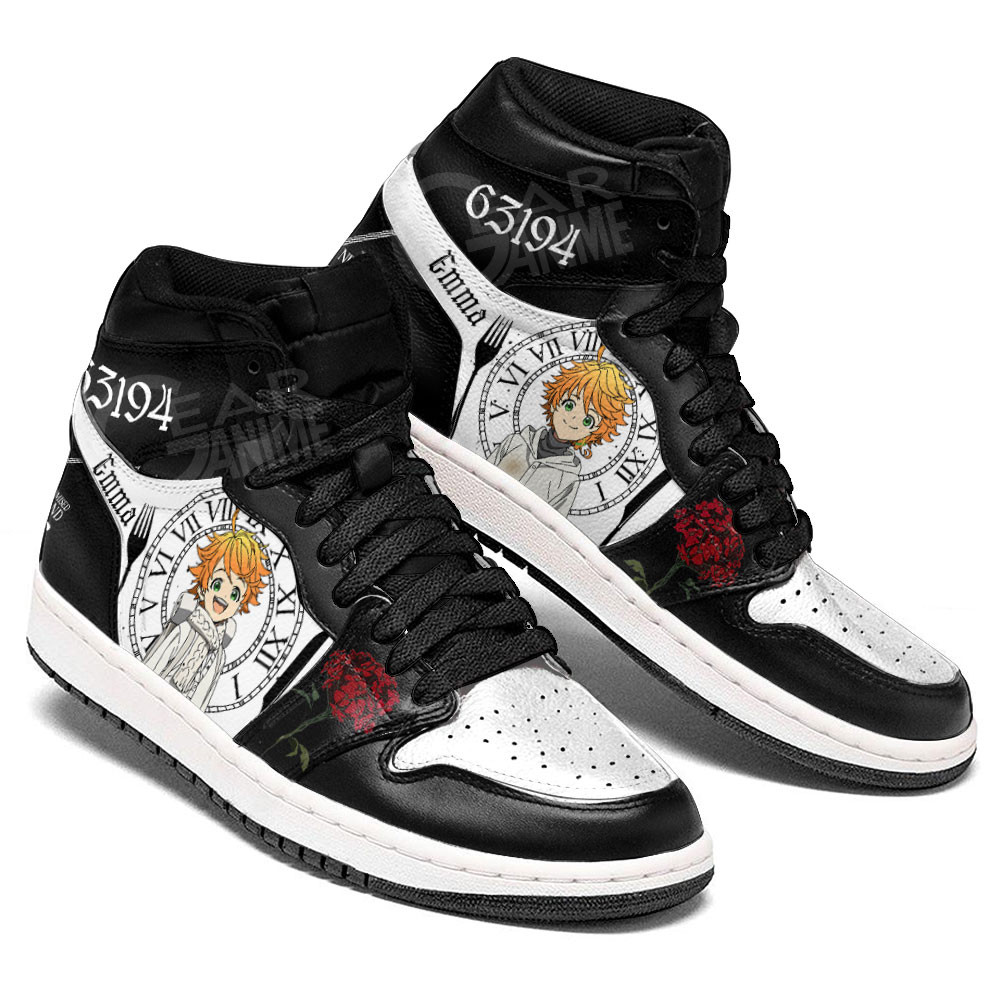 Emma JD1s Sneakers The Promised Neverland Anime Shoes, Air Jordan Hightop
