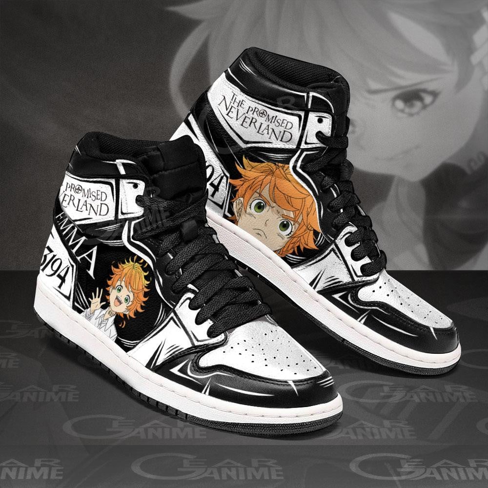 Emma The Promised Neverland JD1s Sneakers Anime Shoes, Air Jordan Hightop