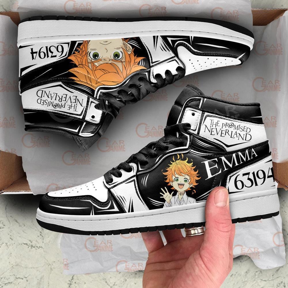 Emma The Promised Neverland JD1s Sneakers Anime Shoes, Air Jordan Hightop