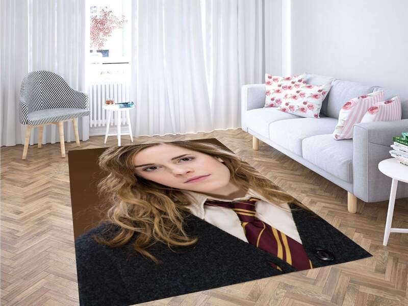 Emma Watson With Uniform Harry Potter Carpet Rectangle Rug