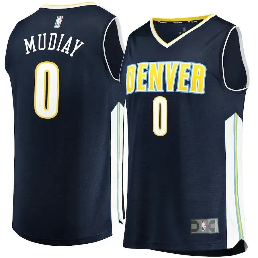 Emmanuel Mudiay Denver Nuggets Fast Break Jersey Navy – Icon Edition
