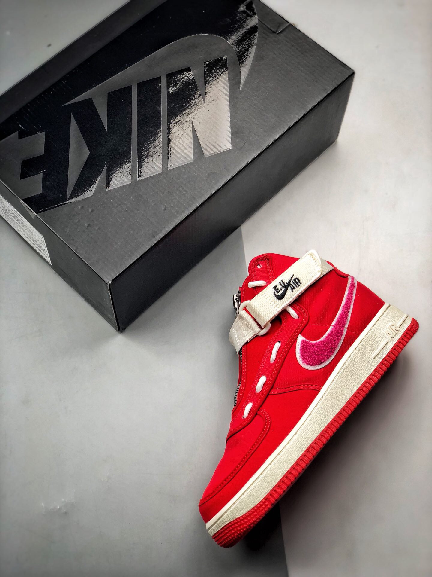 Emotionally Unavailable x Nike Air Force 1 High Red For Sale