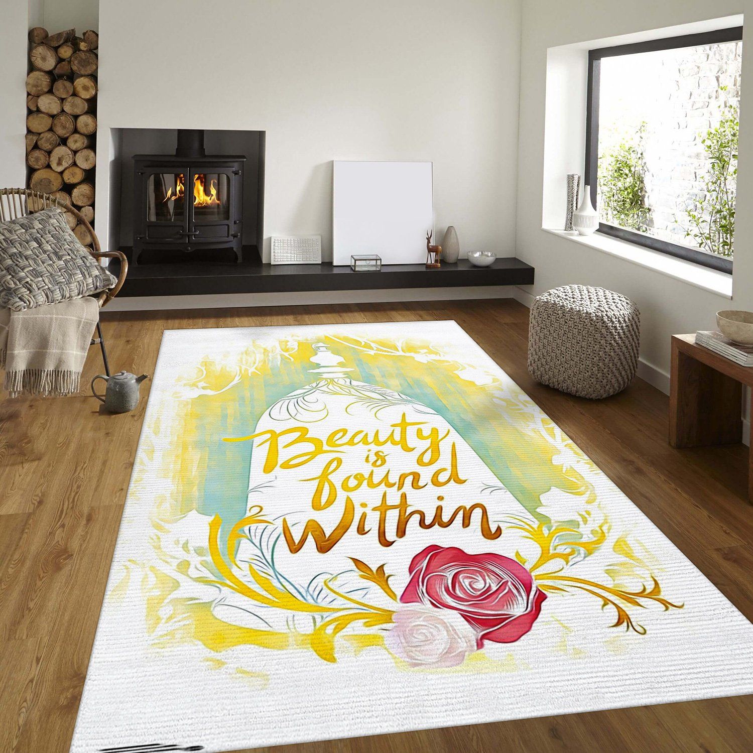 Enchanted Rose Rectangle Rug – Custom Size And Printing