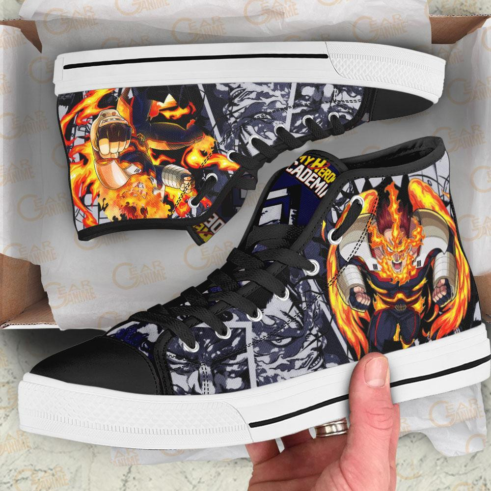 Endeavor High Top Shoes Custom Anime My Hero Academia Sneakers