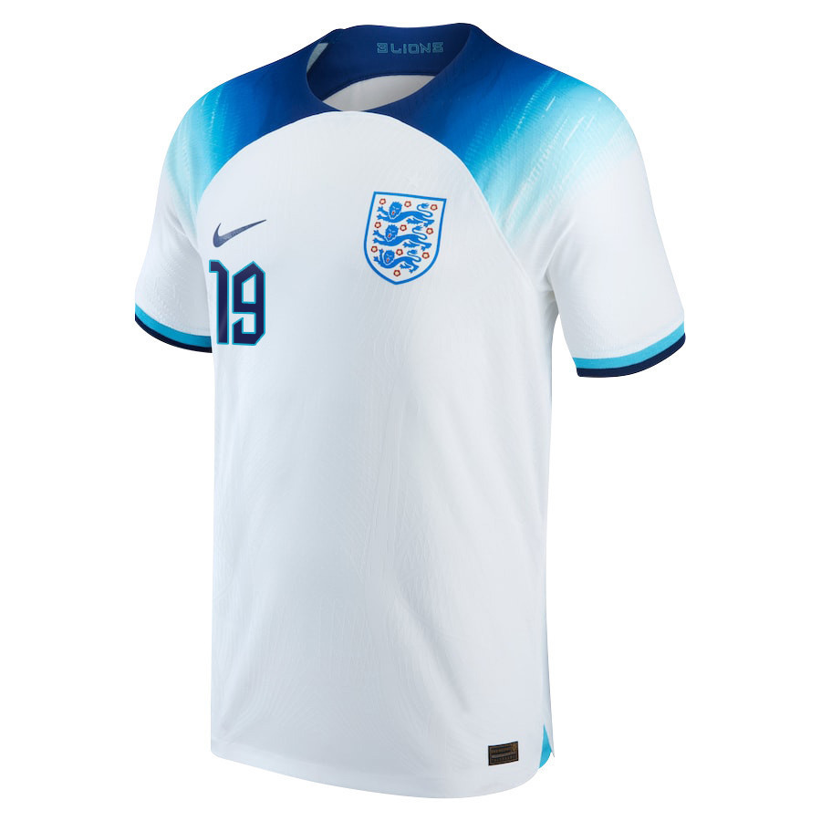 England National Team 2022-23 Mason Mount 19 Qatar World Cup Home Soccer Jersey –